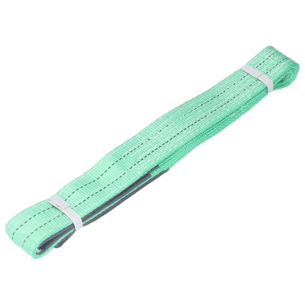 2T Flad Løftetov med Dobbelt Øje Spænde Polyester Webbing Løfteslynge til Industriel Kran 2 Meter