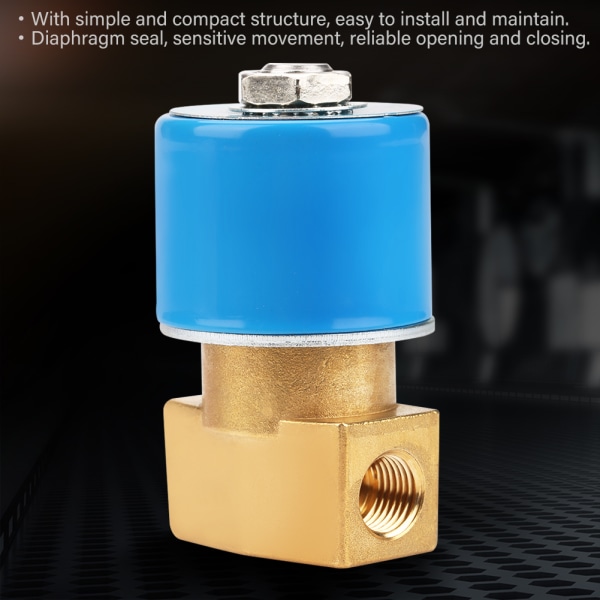 2-suuntainen G1/4\" suoraan toimiva messinkinen N/C KSD-solenoidiventtiili vedelle 0-1Mpa (DC 24V)