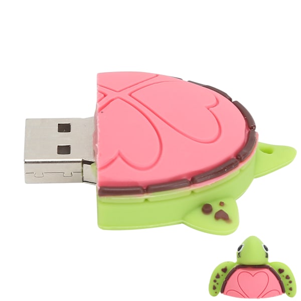 Tegneserieformet USB-flashdrev bærbar dataoverførsel USB-stick tilbehør 128 GB