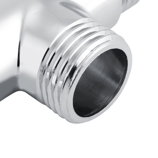 3-vejs T-form omskifter lukkeventil Bruser Toilet Bidet Sprøjte Vandadapter Krom farve