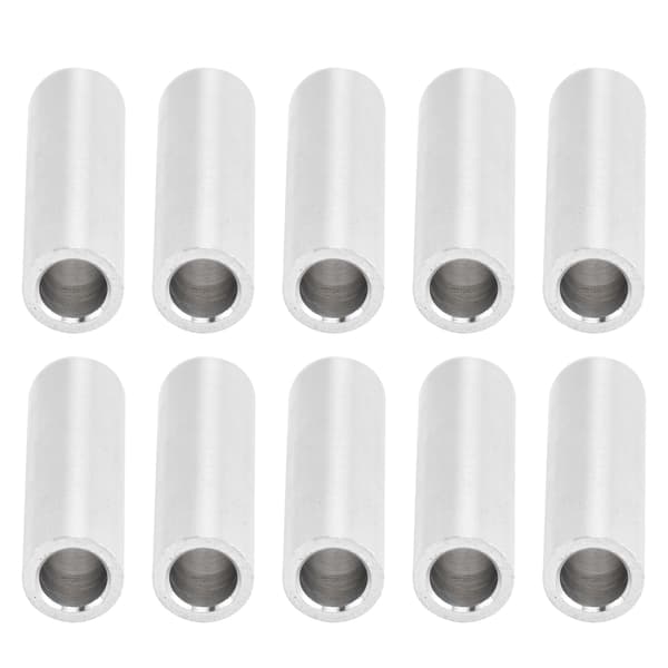10 st Runda Distanser Aluminiumlegering Ogängade Stödmonteringar 6 mm Ytterdiameter Lång 20 mm