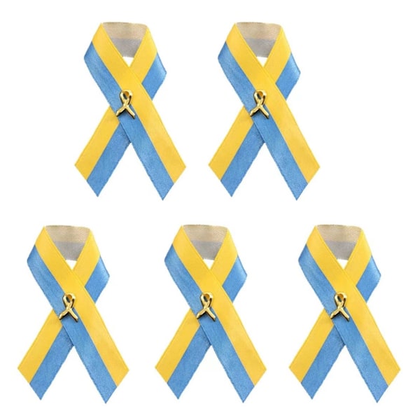 Ukrainalainen lippu Rauhan solmu Rintaneula Sininen Keltainen Nauha Pinssit Vaatteille Reppu Hattu Laukku