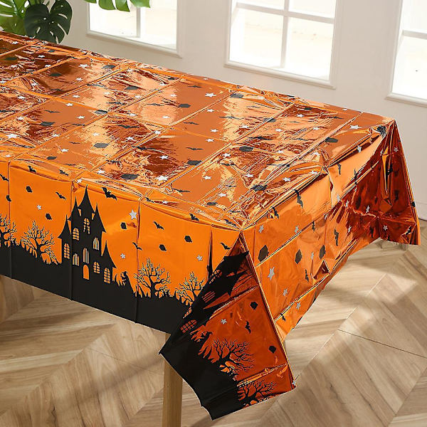 Halloween-Dukset - 10 st, 72x72 tum, Läskigt Tema, Tvättad Duken för Fest, Picknick, Middag Dekoration