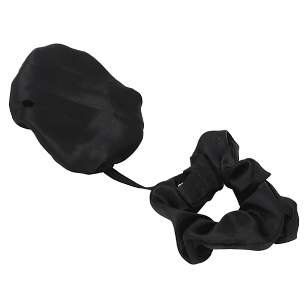 Drikkedeksel Scrunchie Set Vanntett Pulverforebygging Drikkebeskytter Deksel Scrunchie for Kopp Glass Svart