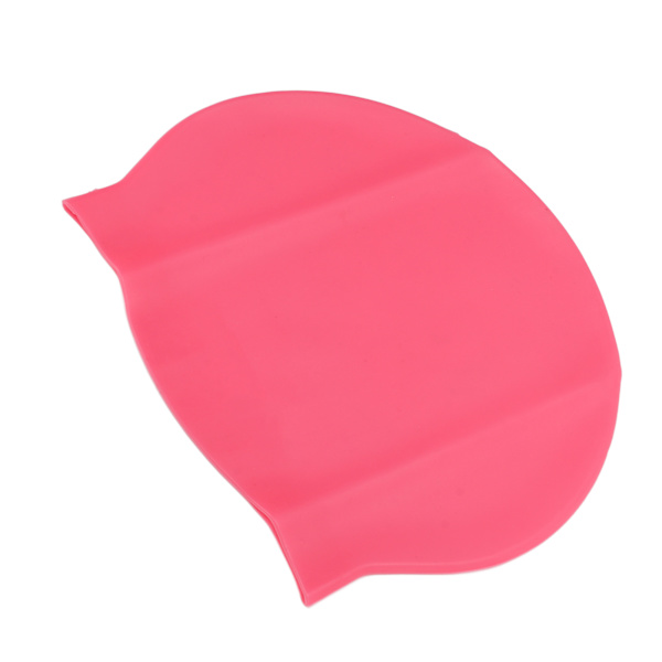Hög elasticitet vuxen silikon simmössa unisex stor tjock simmössa vattentät för långt hår rosa