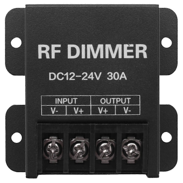 12V RF LED Dimmer Trådlös Ljusstyrka 3 Knappar Fjärrkontroll DC 12V-24V 30A 360W 720W kompatibel med 5050 3