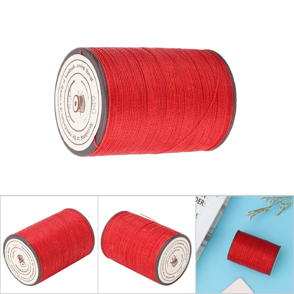 0,45 mm lädersömnadsvaxsnöre 160m/rulle Handarbete Stickning Hantverksvaxtråd Röd Red