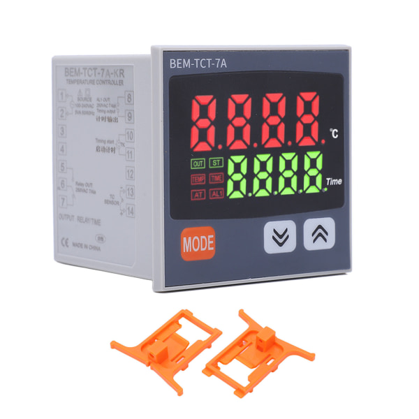 Digitalt display temperaturregulator reléutgang termostat for varmepresse maskin 100‑240V