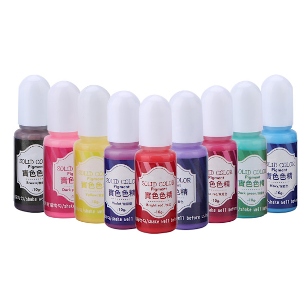 9 färger 10g epoxi UV-harts Färgämne Färgämne Pigment Gör-det-själv konsthantverk (#B)