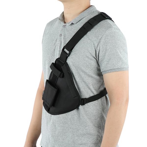 Outdoor Multipocket Walkie Talkie Caller Triangle Tactics Brystveske Vest Glidelås Camping