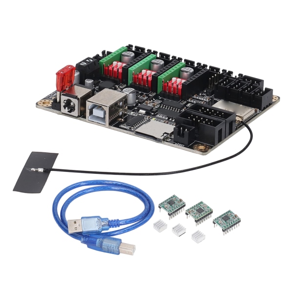 Lasergraverings hovedkort 32 bit hovedkort med A4988 trinmotor til Makerbase MKS DLC32 V2.1 12‑24VDC