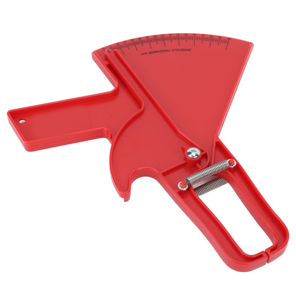 Body Fat Caliper Professionell dubbelfjäder kroppsmåttband för mätning Röd ZFC09