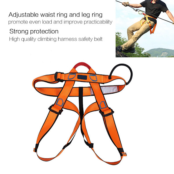 Säkerhetsbälte för bergsklättring, bergsklättring, rappellering, flygarbete - Orange