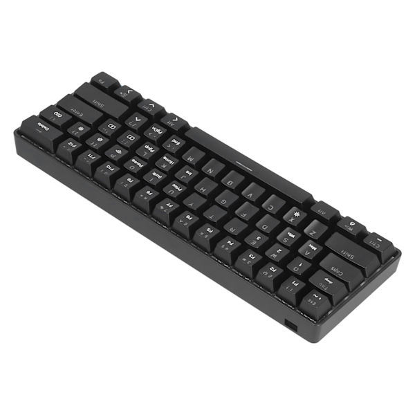 Trådløst tastatur 12 lyseffekter PBT 61 taster Stabil overføring Datakomponent Svart Ergonomisk