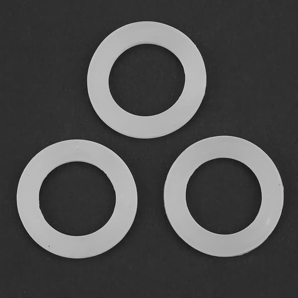 12st Platt Packning Vit Silikon O-ring Tätningsbrickor för Bälgslangar (1\")