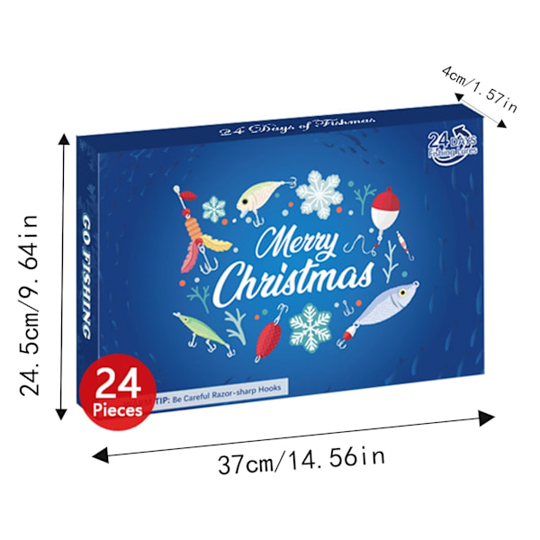 Julekalender 2024 for fiske, fiske-julekalender, adventskalender med 24 dagers fiskergaver