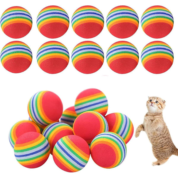 Interactive Cat Foam Ball Toy Set - 12 delar för rebound-träning och oändligt kul med ditt husdjur