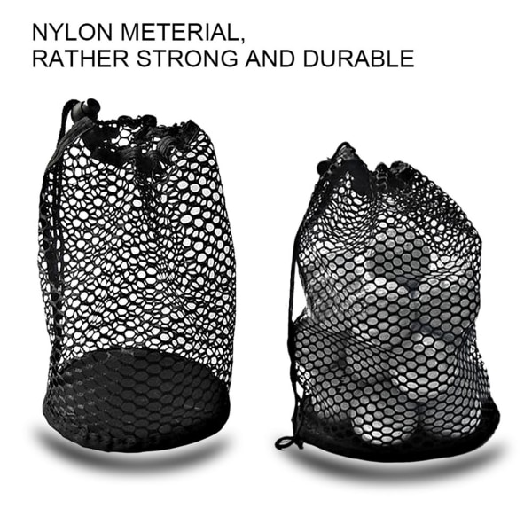 Double Mesh Nets Golf Ball Bag Nylon Oppbevaringsholder Golf Pouch Poke 12 Balls Collector