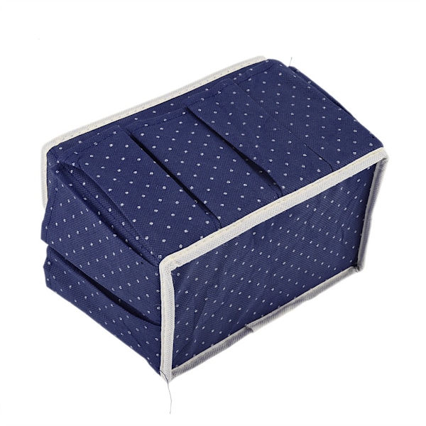 Dots Desktop Makeup Storage Box Kosmetisk Organizer Case Holder NOn woven (Mørkeblå)