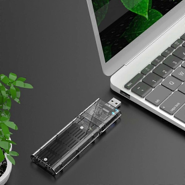 Externt M.2 NGFF SATA SSD-kabinett Höghastighets USB3.0 Gen1 för PC