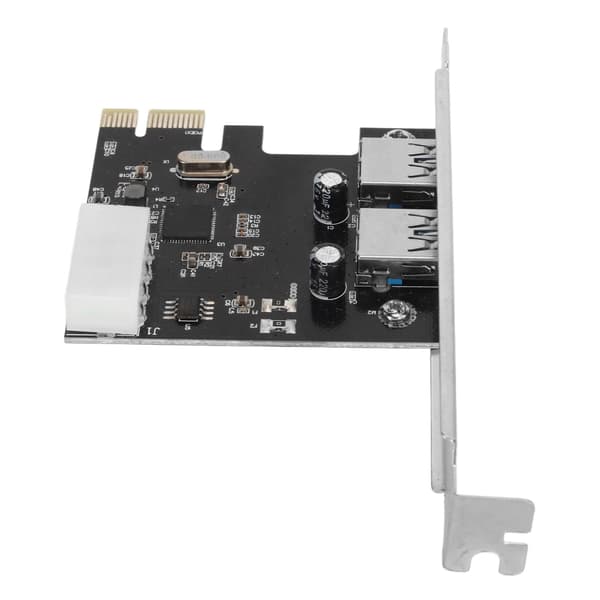PCIe til USB3.0 udvidelseskort 5 Gbps 2 porte 4-benet strømstik Plug and Play PCIe-controllerkort til Win Desktop PC