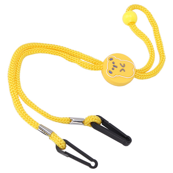 Øre Lanyard Nylon Tegneserie Mønster Letvægts Justerbar Mund Muffle Fastgørelsesreb Gul