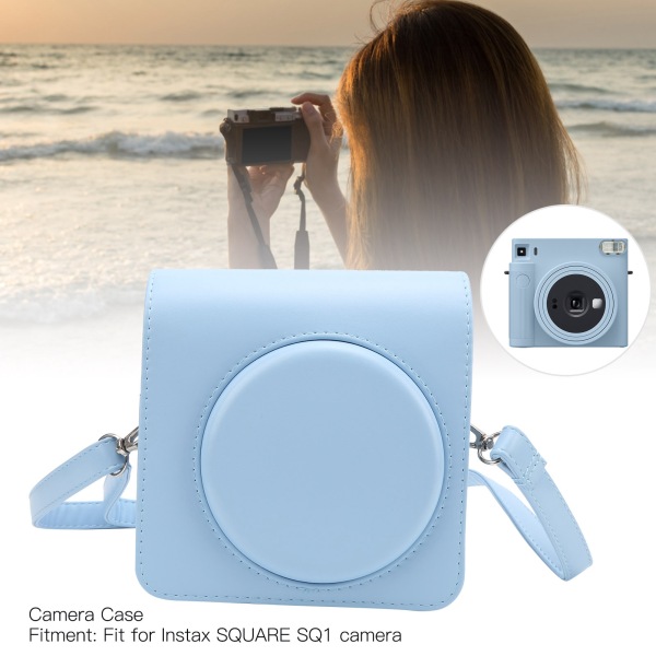 Instax SQUARE SQ1 Sininen PU-nahkainen olkapääkameran case