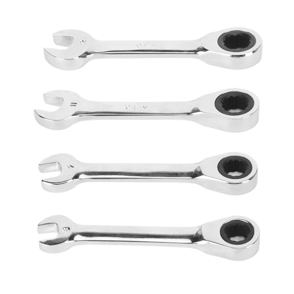 4 kpl lyhyt set 72 hammasta 8mm 9mm 11mm 12mm ammattimainen lyhyt jakoavain korjausta varten