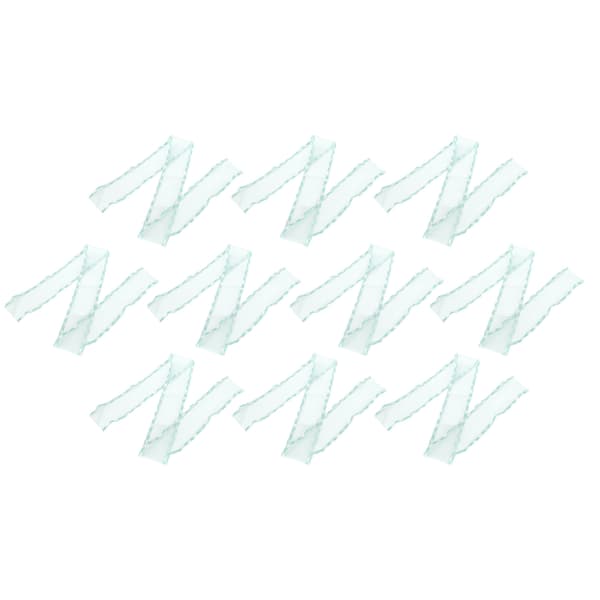10 Yards Kantbånd Polyester Tyll for Klestilbehør DIY Hodeplagg Hår 2.6in Cyan-C4