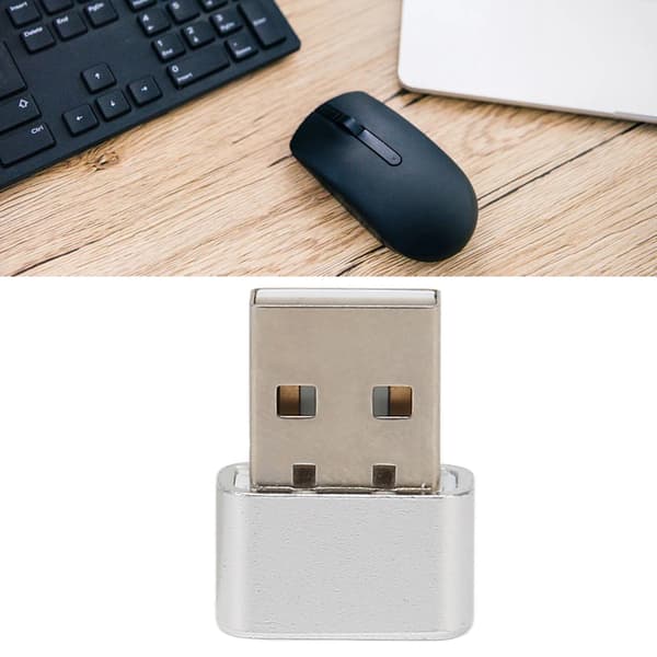 USB-musflyttare Liten Oupptäckbar med Separata På/Av-knappar Stöder 3 Spår Plug and Play Håller PC Laptop Vaken SilverSilver