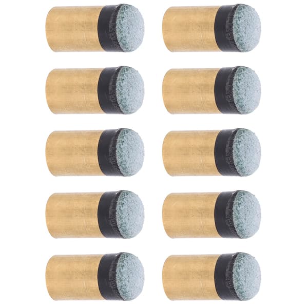 10 stk. Billard Snooker Pool Kø Pole Tip Udskiftningsdele Skrue Kobber PU Læder (10MM)