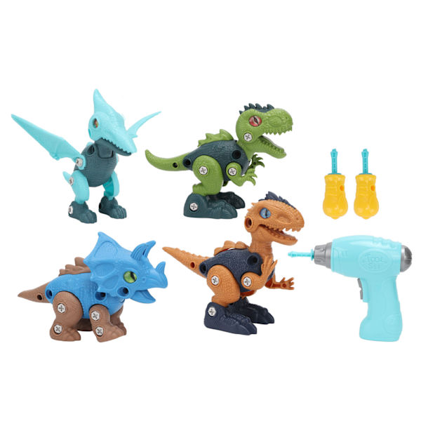 Samlet dinosaur DIY bevægelig led afmontering pædagogisk byggelegetøj dinosaur til børn