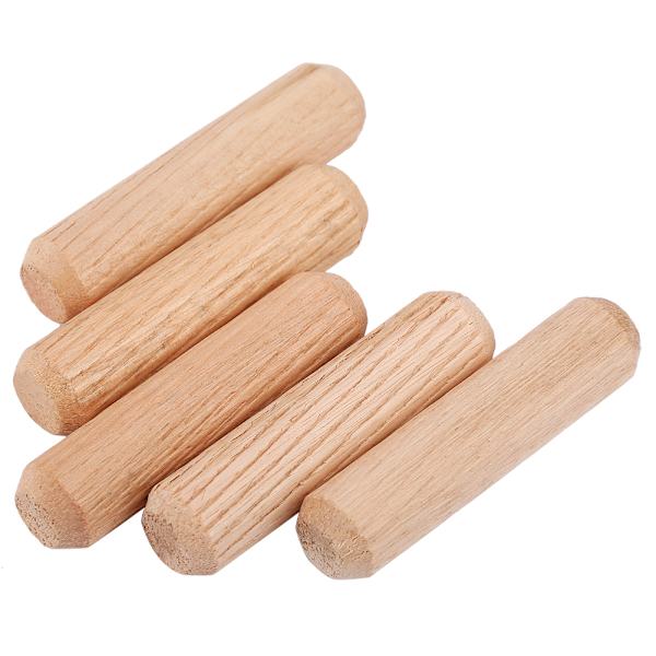 100 stk./sæt Træpinde Cross Grain DIY Træstifter til møbler M10 x 40mm