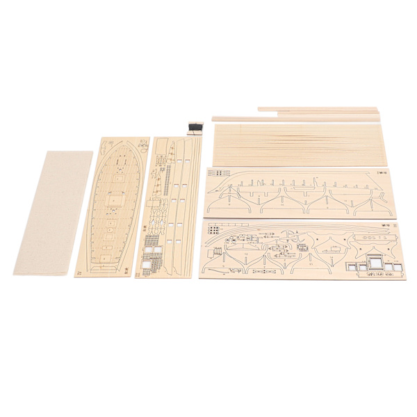 Modellfartyg 1/100 skala färdighetsutveckling trä interaktiv montering båtmodell kit för barn vuxna DIY