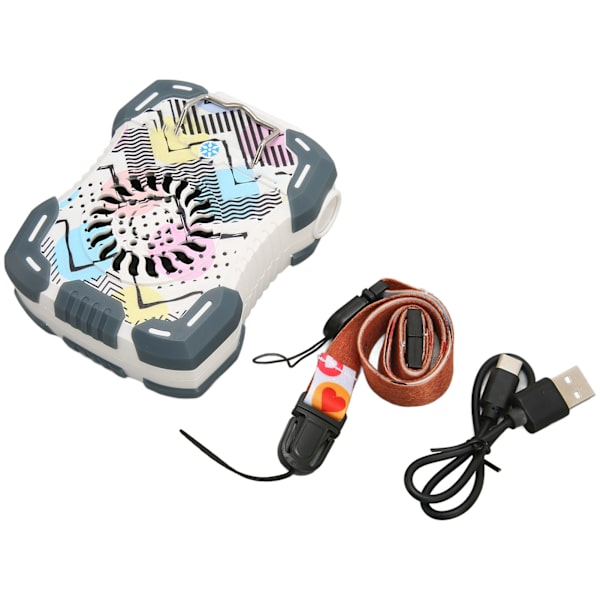 Bælteclips-ventilator - Bærbar elektrisk kropsventilator med lommelygte-powerbank-funktion - Genopladelig til udendørs camping