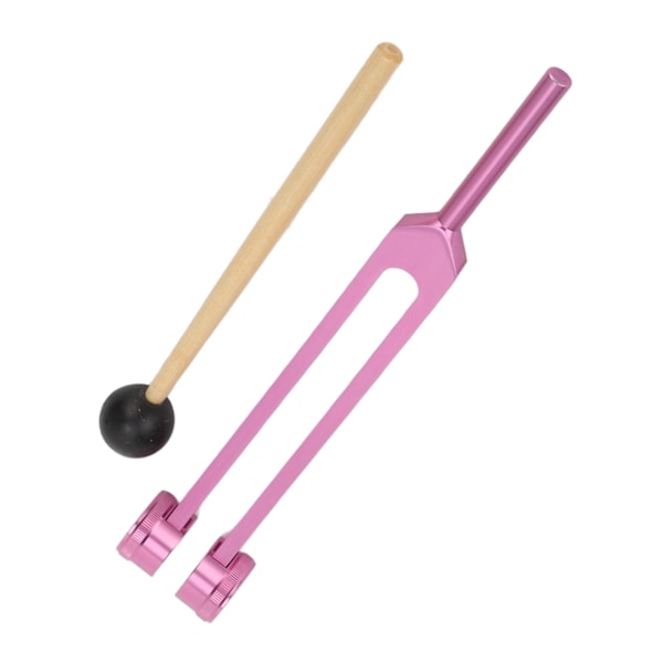 128HZ stemmegafler maling proces aluminiumslegering stemmegaffel sæt med sekskantnøgle Lille hammer Pink