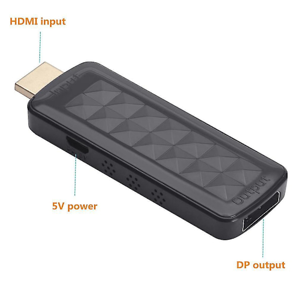 HDMI till DisplayPort Adapter 4K 30Hz, HDMI Hane till DisplayPort Hona Konverterare-N