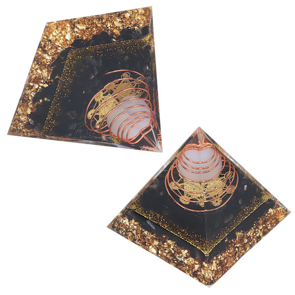 Orgone Pyramid Dekorativ Balanserande Energi Power Sten Pyramid Ornament för Yoga Meditation Sovrum