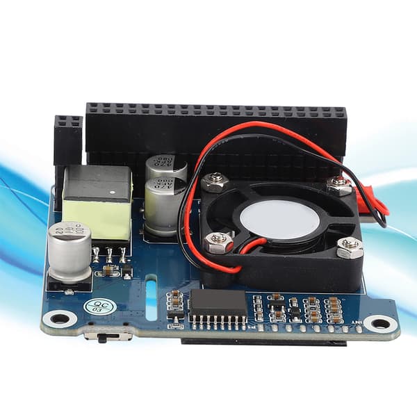 Expansionskort Kylfläktmodul för Raspberry Pi 4b 3b POE Ethernet Ström Inbyggd Fläkt