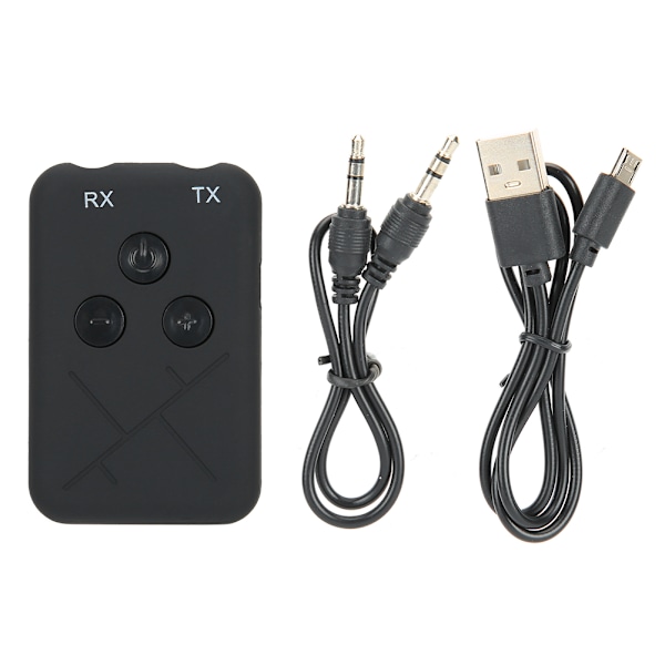 Wireless Audio Receiver Transmitter 2-in-1 3.5mm Free-Drive Car System Black for Bluetooth 4.2