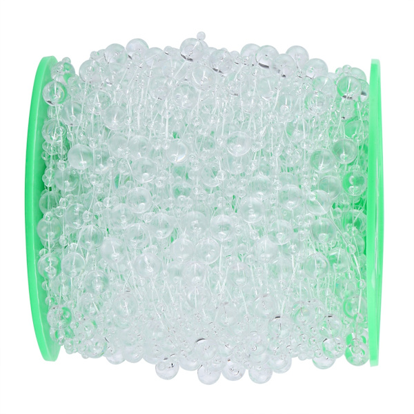 Faux Pearl Bead String Artificial Beading Accessories DIY Bukett Kläder MaterialTransparent