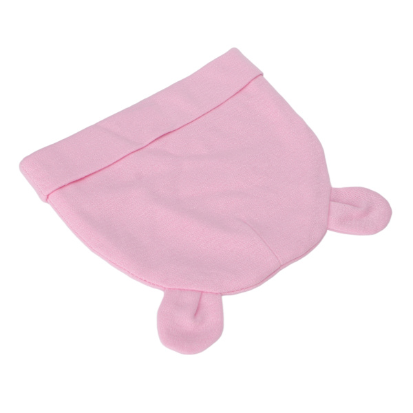 Nyfödd mössa Bomull Hög elasticitet Mjuk hudvänlig Lätt Andas Varm Rosa Söt Björnöra Cap Baby