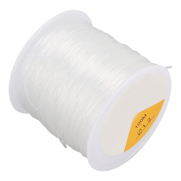 1,2 mm krystallinje snor DIY håndværk gennemsigtig elastisk rund klar elastisk snor med 2 perlenåle til syning
