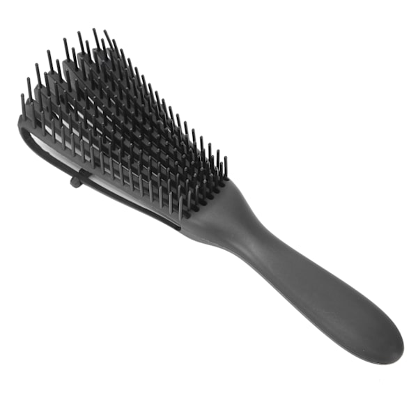 Detangling hårborsteknutar Detangler kam Fintänder hårborste kam för långt tjockt vått torrt hår Svart
