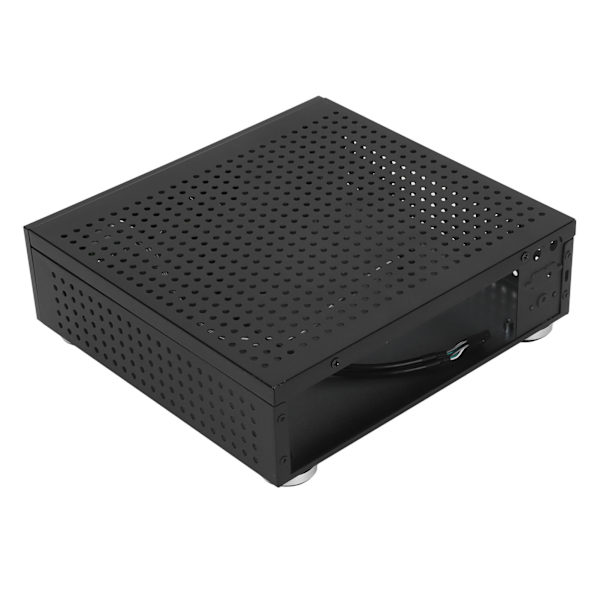 Pöytätietokoneen case Hyvä lämmönpoisto Hieno kompakti musta mini HTPC- case kotivideotietokoneelle