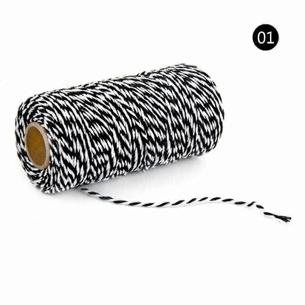Jouluinen naru 2mm X 100m puuvillalanka joulupakkaussetti, lahjapaketointi