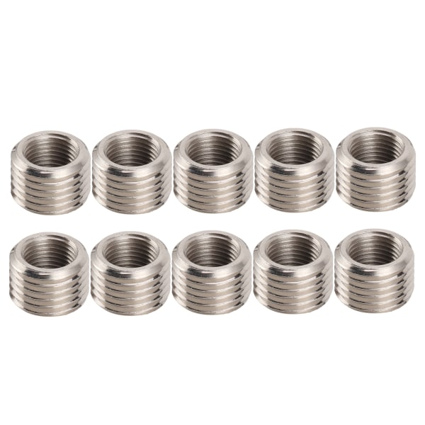 10 stk Gjengereparasjonsmutter Konverteringssokkel Rustfritt stålfeste RC1/8 M14 x 1,5 10MM