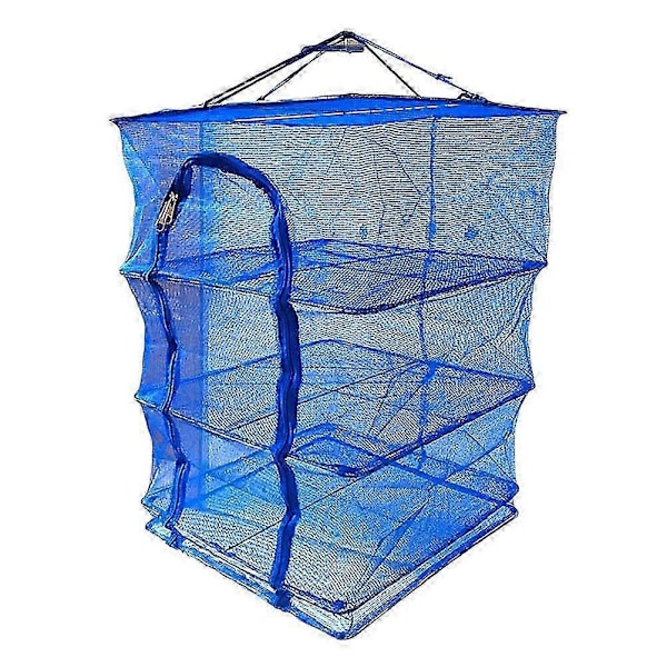 Hengende tørkenett i netting, sammenleggbart tørkestativ, tørkenett i netting, hengende fisketørker, sammenleggbart nett-tørkestativ