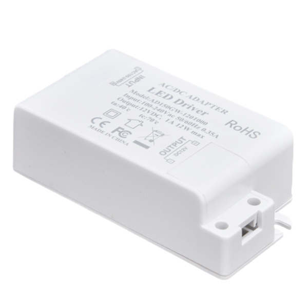 LED-driver strømtransformator LED-driver strøm AC100‑240V/0.35A DC12V/1A 12W til G4 MR11 MR16