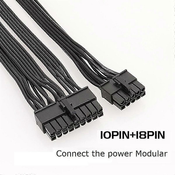 18+10-Pin til 24-Pin ATX Strømforsyningskabel, Modulært PSU Strømkabel kompatibelt med RMx Serien RM1000X/RM850X/RM750X/RM650X